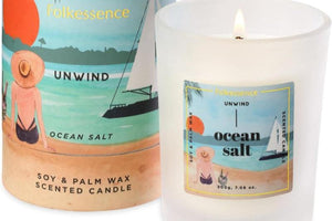 A 200-gram candle from Folkessence, designed to promote relaxation and tranquility. This elegantly crafted candle features soothing fragrances that create a calming atmosphere, perfect for unwinding after a long day or enhancing your self-care routine.